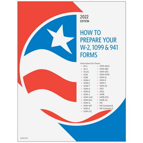 Super Forms BOOKLET05 - How to Prepare Your W-2, 1099 &amp; 941 Forms Booklet