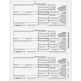 Super Forms BPATRRC05 - Form 1099-PATR Taxable Distributions From Cooperatives - Copy B Recipient