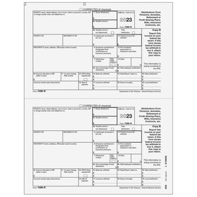Super Forms BRB05 - Form 1099-R Distributions From Pensions, etc.- Copy B Recipient