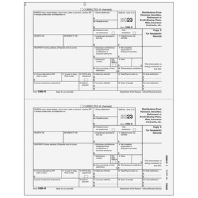 Super Forms BRREC05 - Form 1099-R Distributions from Pensions, etc. - Copy C Recipient