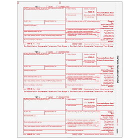 Super Forms BSFED05 - Form 1099-S - Proceeds from Real Estate Transactions - Copy A Federal
