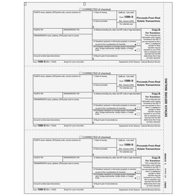 Super Forms BSREC05 - Form 1099-S - Proceeds From Real Estate Transactions - Copy B Transferor