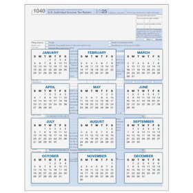 Super Forms CALEN3814 - 1040 Laser Calendar