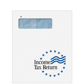 Super Forms CLNT9F10 - Income Tax Return Window Stars Envelope
