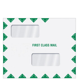 Super Forms ENV400PS - Double Window First Class Tax Return Filing Envelope (Peel &amp; Close)