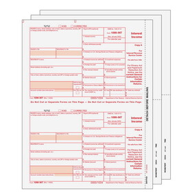Super Forms INTSET405 - 1099-INT Interest Income - 4/5-part Set (Blank Copies)