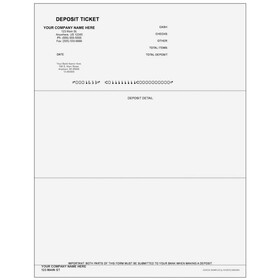 Super Forms L1633 - Deposit Ticket