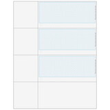 Super Forms L80507XX - Classic Blank 3up Personal Check with Herringbone Background