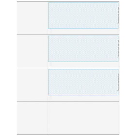 Super Forms L80507XX - Classic Blank 3up Personal Check with Herringbone Background