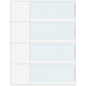 Super Forms L80508XX - Classic Blank 4up Personal Check with Herringbone Background