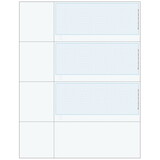 Super Forms L85035XX - Classic Blank 3up Personal Check with Herringbone Background