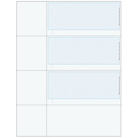 Super Forms L85035XX - Classic Blank 3up Personal Check with Herringbone Background