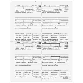 Super Forms LR4UP - Form 1099-R Distributions From Pensions, etc. - Recipient Copy 4up Quadrant