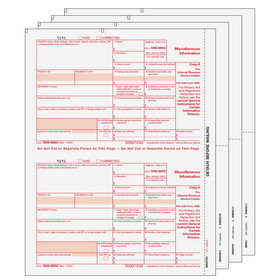 Super Forms MISCS405 - 1099 Miscellaneous Information 4-part Set (Preprinted)