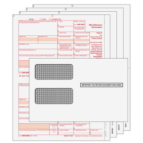 Super Forms MISCS4EG - 1099-MISC Miscellaneous Information Preprinted 4-Part Kit (with Moisture Seal Envelopes)