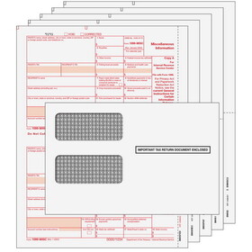 Super Forms MISCS5EG - 1099-MISC Miscellaneous Information Preprinted 5-Part Kit (with Moisture Seal Envelopes)