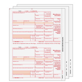 Super Forms MISCSET405 - 1099-MISC Miscellaneous Information 4/5-part Set (Blank Copies)