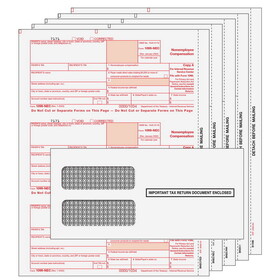 Super Forms NEC4E25 - 1099-NEC Preprinted 4-Part Kit (with Moisture Seal Envelopes) - 25 Quantity