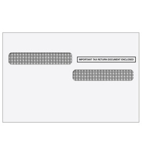 Super Forms R4UPDWENVS05 - 1099 Double Window Envelope - Quadrant - 4up - Self Seal