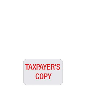 Super Forms ST05 - &#x27;Tax Payer&#x27;s Copy&#x27; Label