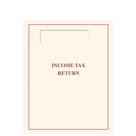 Super Forms TABCVRO10 - Side Staple Income Tax Return Cover with Single Window