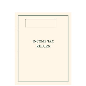 Super Forms TABFLDO10 - Side Staple Income Tax Return Folder with Single Window