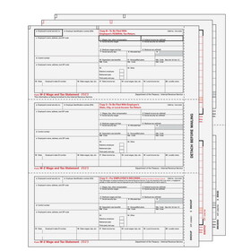 Super Forms W23UPS405 - Condensed W-2 Form 4-Part Set (Preprinted)