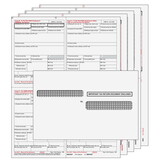Super Forms W24UP6E50 - 4up W-2 Preprinted 6-Part Kit (with Moisture Seal Envelopes) - 50 Quantity