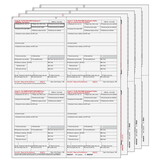 Super Forms W24UPS805 - 4up Quadrant W-2 Form 8-part Set - (4up Employee Copies)
