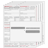 Super Forms W24UPS8EG - 4up Quadrant W-2 Form 8-part Kit - (with Moisture Seal Envelopes)