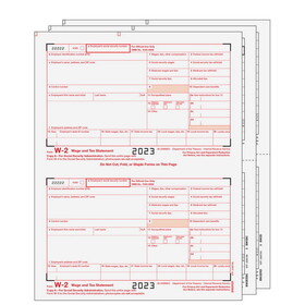 Super Forms W2COMBS405 - Condensed W-2 Form 4-part Set (2-up Copies)