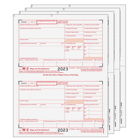 Super Forms W2TRADS405 - Traditional W-2 Form 4-part Set (Preprinted)