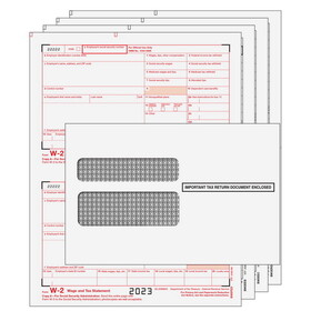 Super Forms W2TRADS4E - Traditional W-2 Form Preprinted 4-part Kit (with Self Seal Envelopes)