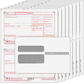 Super Forms W2TRADS8EG - Traditional W-2 Preprinted 8-part Kit (with Moisture Seal Envelopes)
