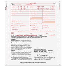 Super Forms W3052 - Form W-3 Transmittal Employers Federal 2-part (Carbonless)