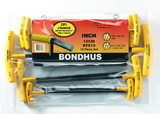 Bondhus 13138 Set 10 Ball End & Hex Graduated Length T-Handles 3/32-3/8