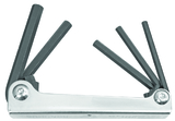 Bondhus Set 5 Hex Metal Handle Fold-up Tools 3/16-3/8