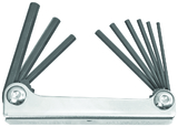 Bondhus 14589 Set 9 Hex Metal Handle Fold-up Tools 5/64-1/4