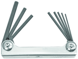 Bondhus Set 8 Hex Metal Handle Fold-up Tools .050-5/32