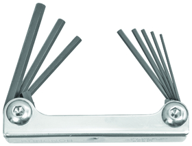Bondhus 14590 Set 8 Hex Metal Handle Fold-up Tools .050-5/32"