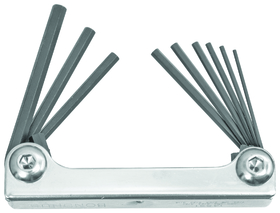 Bondhus 14591 Set 9 Hex Metal Handle Fold-up Tools .050-3/16"