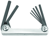 Bondhus 14592 Set 7 Hex Metal Handle Fold-up Tools 1.5-6mm