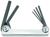 Bondhus Set 6 Hex Metal Handle Fold-up Tools 3-10mm