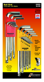 Bondhus Set 22 BriteGuard Ball End L-Wrenches IN/MM Double Pack - 16937 (.050-3/8") + 16999 (1.5-10mm)