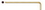 Bondhus 28070 7mm GoldGuard Plated Ball End L-wrench - Long - Bulk