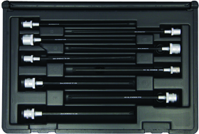 Bondhus 30799 Set 9 ProHold Star Bits 6" (T8-T40) w/Sockets in Molded Black Case