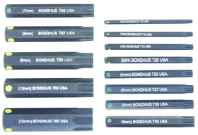 Bondhus 32037 Set 13 ProHold Star Bits 2" (T8-T60) Bits Only in Clamshell