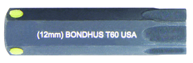 Bondhus 32060 T60 ProHold Star Bit 2" 12mm stock size