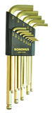 Bondhus 37936 Set 12 GoldGuard Plated Ball End L-wrenches .050-5/16