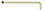 Bondhus 38074 9mm GoldGuard Plated Ball End L-wrench - Long - Tagged & Barcoded